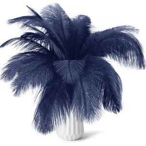 10 Navy Dark Blue Feathers Size 12-14 inch for Wedding Party Centerpiece